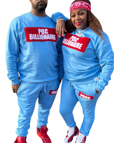 PBC Billionaire Unisex Logo Crewneck Sweatsuit