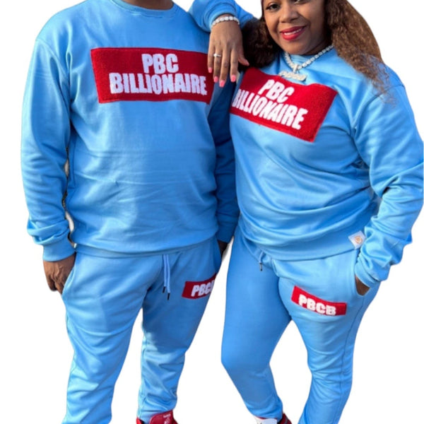 PBC Billionaire Unisex Logo Crewneck Sweatsuit