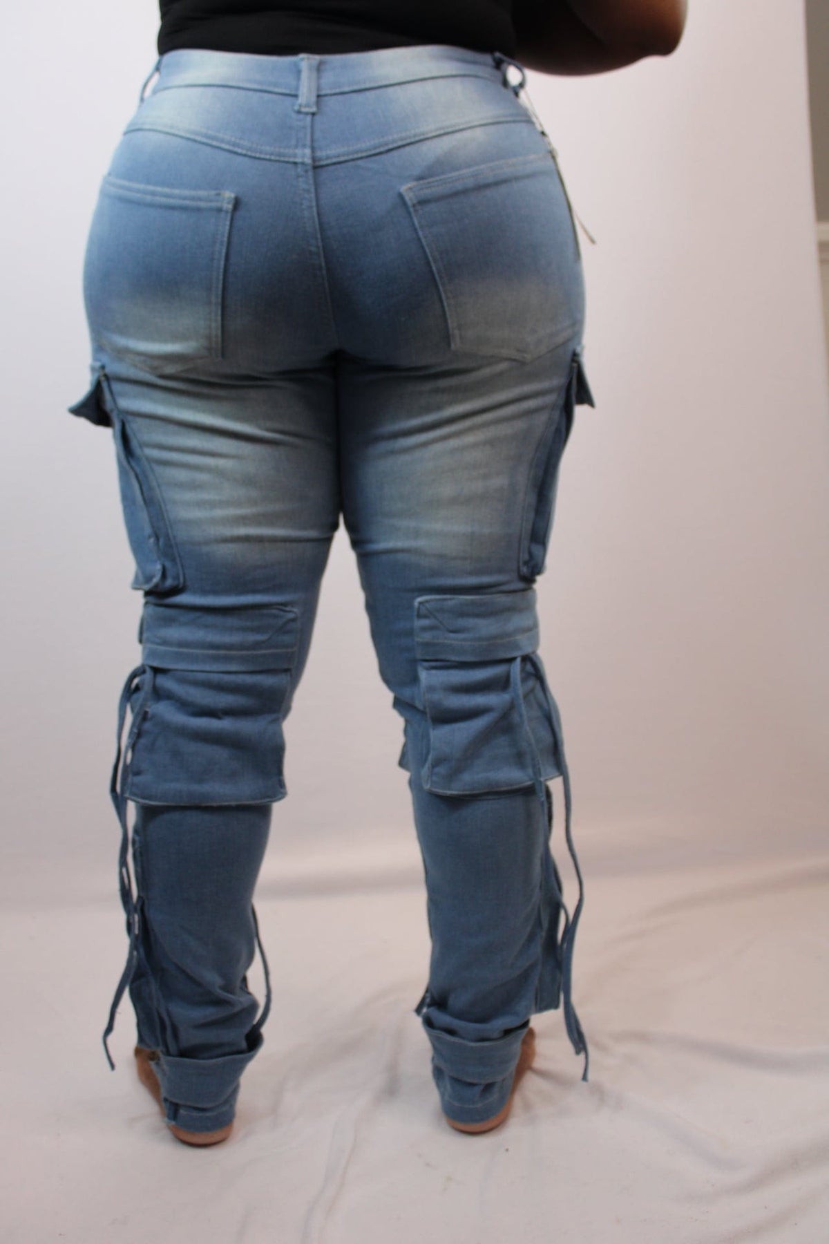 Stretchy Cargo Jeans