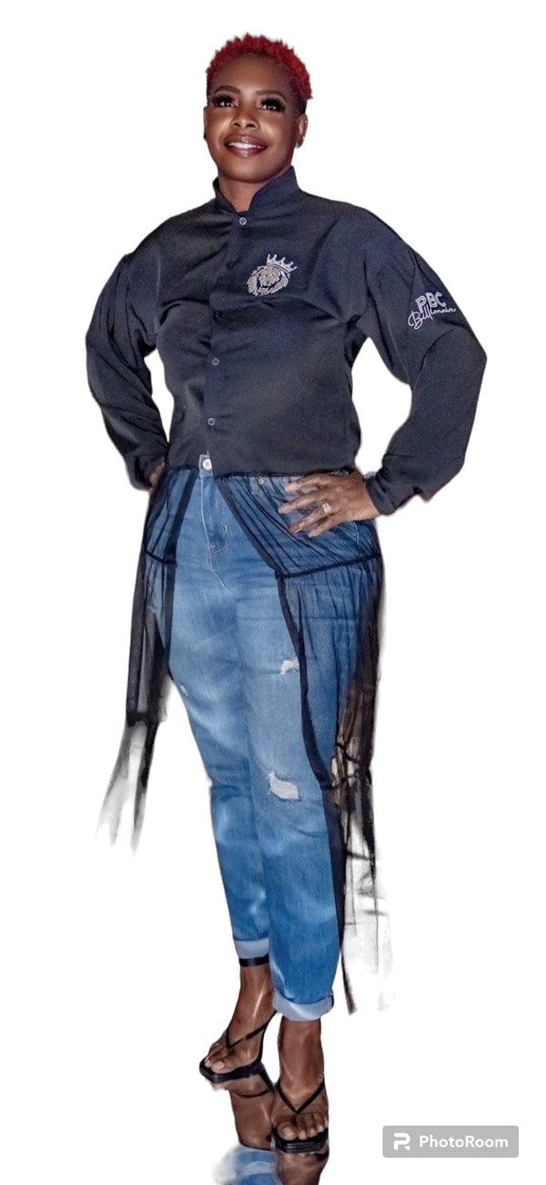 PBC Billionaire Tulle Blouse