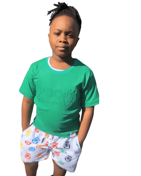 PBC Billionaire Youth Unisex Multi Color Logo Shorts Set