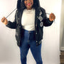 PBC Billionaire, Unisex Black Wool Hooded Varsity Jacket