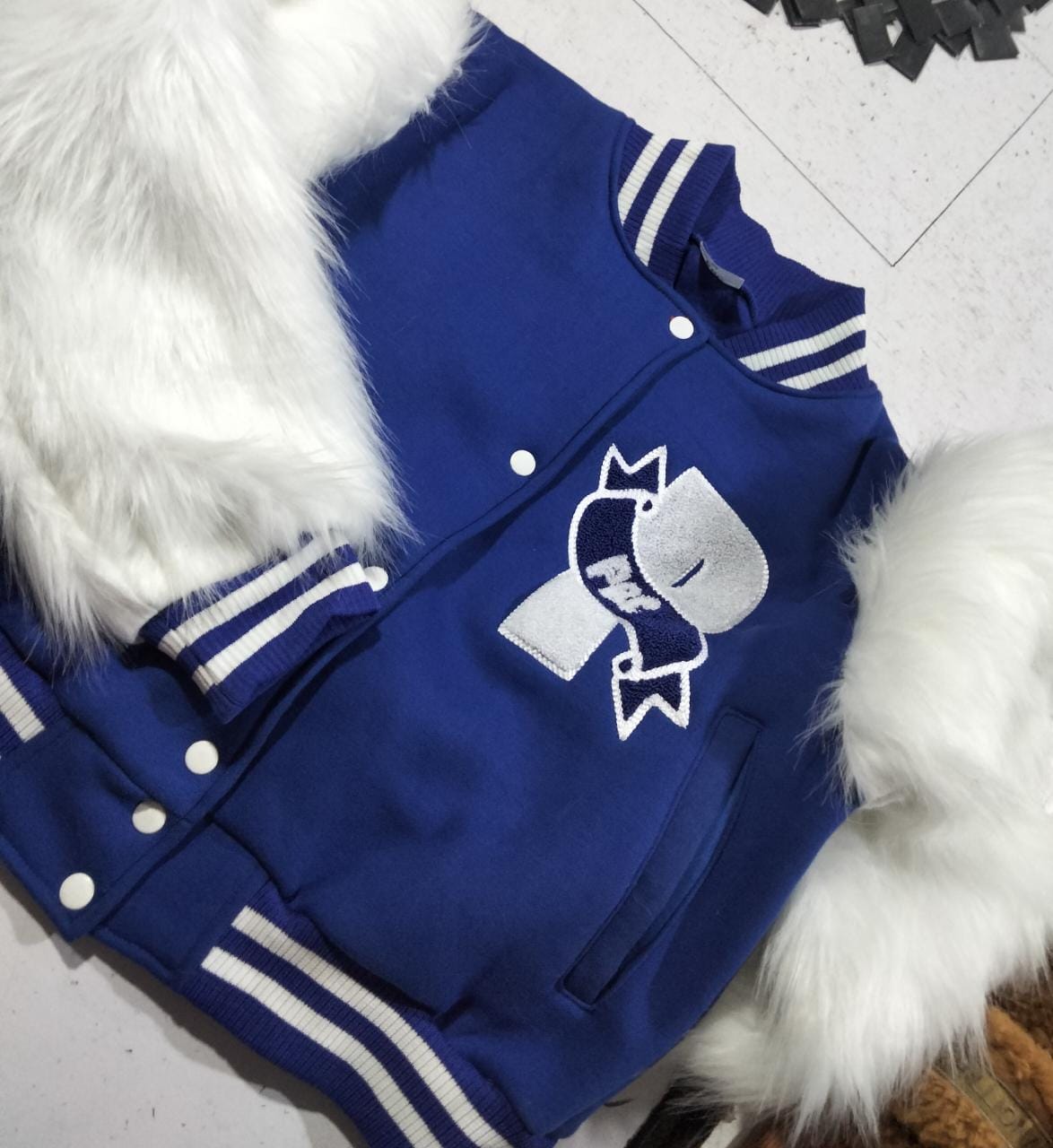 PBC Billionaire, Wool/Fur Varsity Jacket