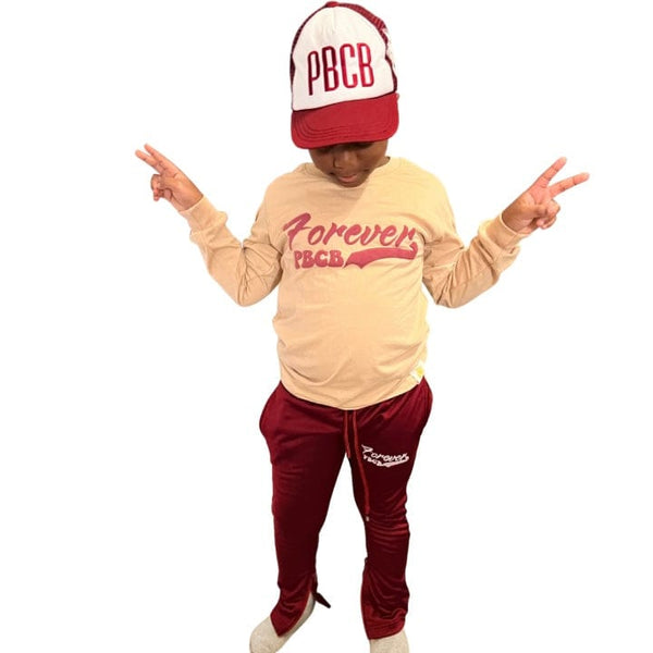 Kids Forever PBCB Cream and Burgandy Forever PBCB Set