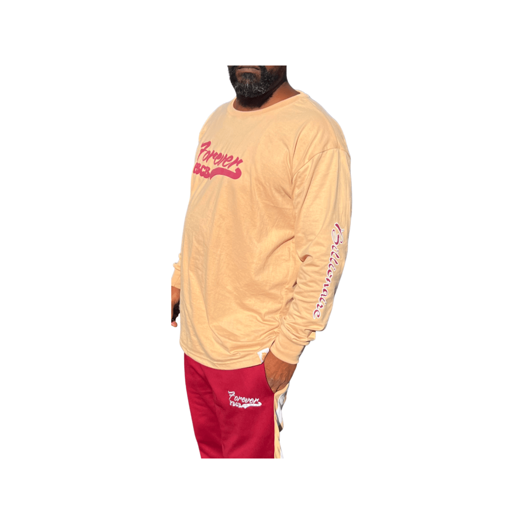 Forever PBCB cream and Burgundy unisex set