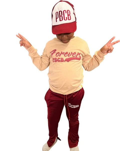 Kids Forever PBCB Cream and Burgandy Forever PBCB Set