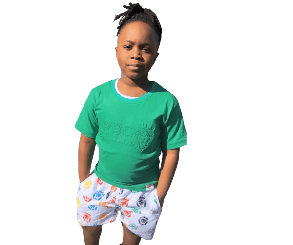 PBC Billionaire Youth Unisex Multi Color Logo Shorts Set